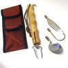 Woodjewelin Telescope sausage stick, spoon and fork